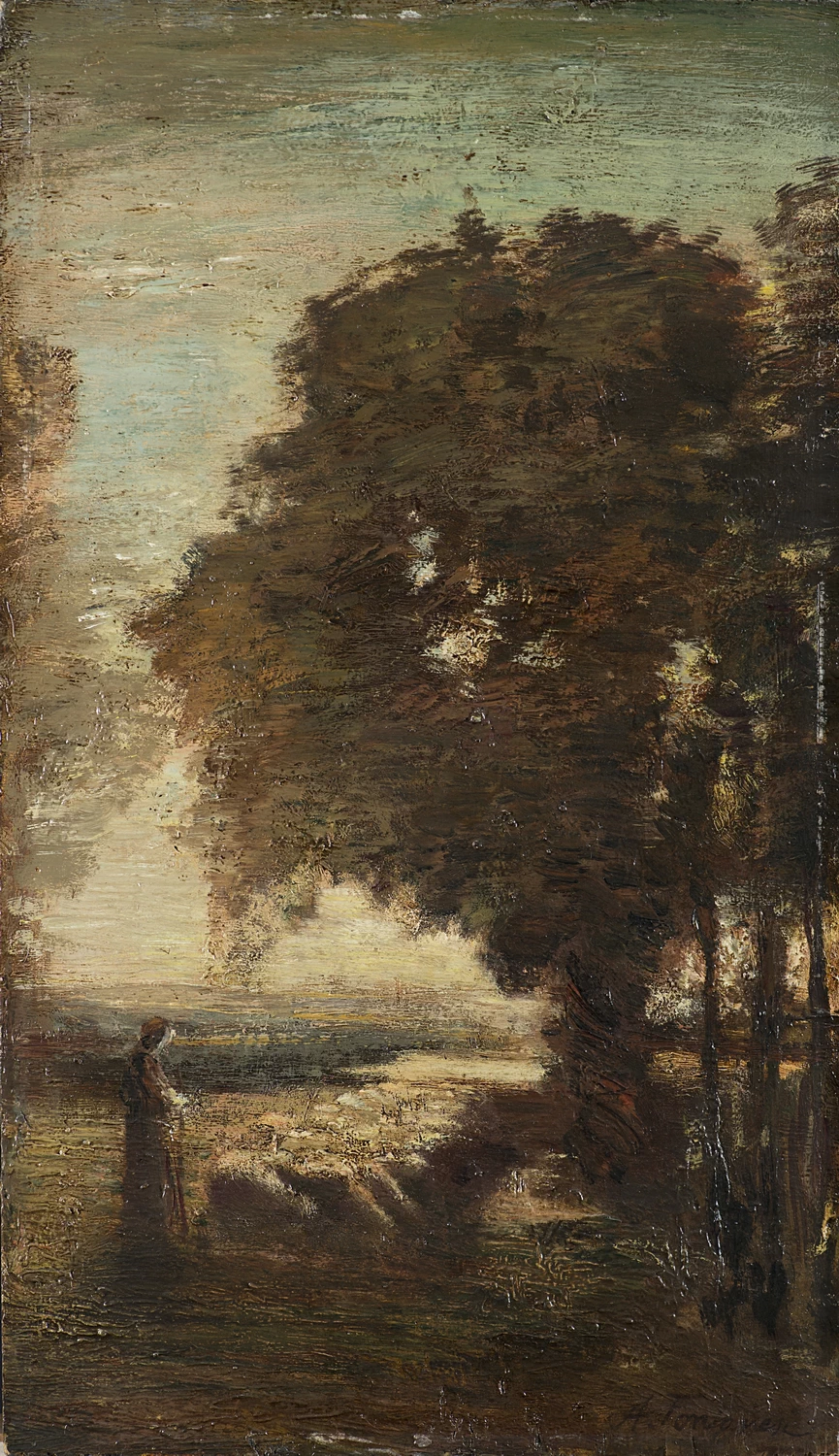 Paesaggio con gregge - attribuito